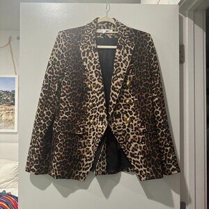 Veronica Beard Miller Dickey Jacket Leopard Women's Sz 8